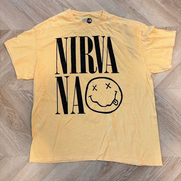 NIRVANA Tops - NWOT Nirvana Yellow Graphic T-Shirt